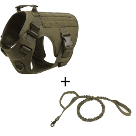 Outdoor Tactical Dog Vest For Large Dogs (Option: Green set-L)