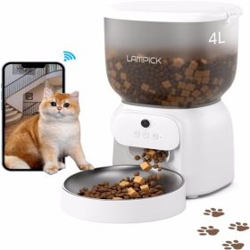 Automatic Cat Feeder With Camera, Shipped From FBA Warehouse, Banned From Sale By Amazon (Color: White)