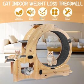 Cat Wheel 6-in-1 Cat Sports Wheel, Upgraded Indoor Cat Wheel Sports Device (Option: Wood)