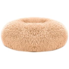 Pet Dog Bed Soft Warm Fleece Puppy Cat Bed Dog Cozy Nest Sofa Bed Cushion M Size (Color: Brown, size: M)