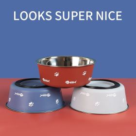 Dog Bowl Cat Bowl For Food And Water, Stainless Steel Pet Feeding Bowl, Durable Non-Skid Insulated Heavy Duty With Rubber Bottom For Medium Large (Color: Blue, size: S)