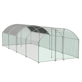 Large Chicken Coop Metal Chicken Track (Option: Argent)